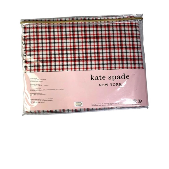 kate spade Bedding Rl Kate Spade Queen Size Flannel Sheet Set
